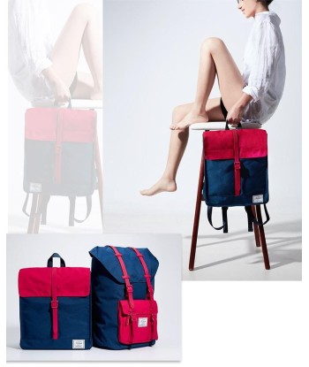 Sac à dos Ordinateur Femme 14 pouces - Rouge et Bleu Faites des économies