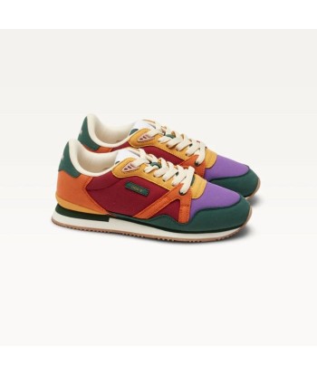 SNEAKERS ANDREE VERT ORANGE ET VIOLET Paris Déstockage Promo