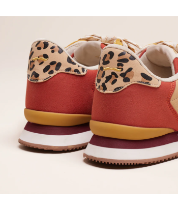 SNEAKERS ANDREE BORDEAUX ET LEOPARD meilleur choix