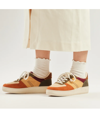 SNEAKERS MAXENCE COGNAC CREME ET SAPIN Découvrez la collection