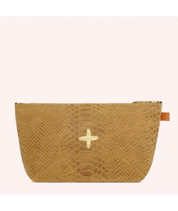 GRANDE POCHETTE MILD SNAKE BEIGE Par le système avancé 