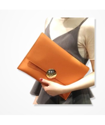 Pochette Femme Cuir Orange – Charme Citrus rembourrage situé sous