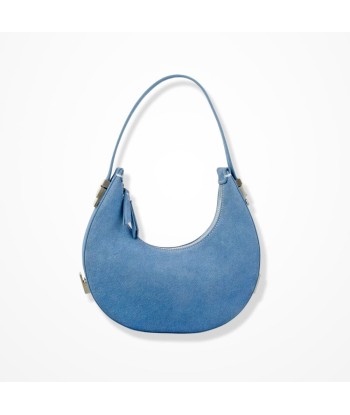 Pochette Femme Forme Demi-Lune - Bleu Denim Chic online