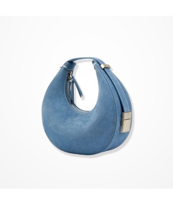 Pochette Femme Forme Demi-Lune - Bleu Denim Chic online