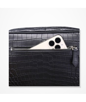 Pochette Homme Cuir Luxe - Crocodile Noire À commander