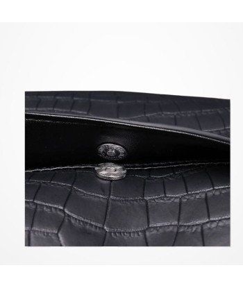 Pochette Homme Cuir Luxe - Crocodile Noire À commander