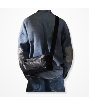 Pochette En Bandoulière Homme Noir En Cuir - Signature Ebene les ligaments