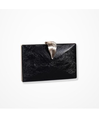 Pochette Noire Mariage - Feuille Majestueuse Paris Déstockage Promo