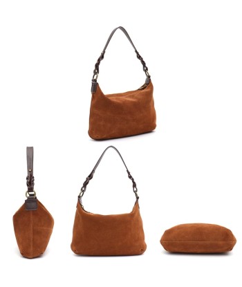 Sac à Main Femme en Daim Marron - LuxSac sur le site 