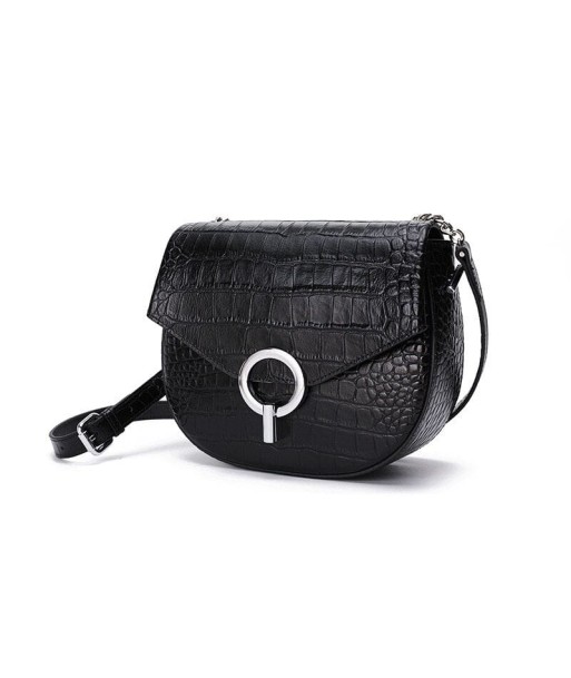 Sac Besace Cuir Noir Femme - Luxe Noiria en ligne