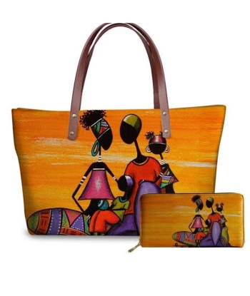 Sac à Main Motif Femme Africaine Orange - Glam'Afrik 2 - 3 jours ouvrés.