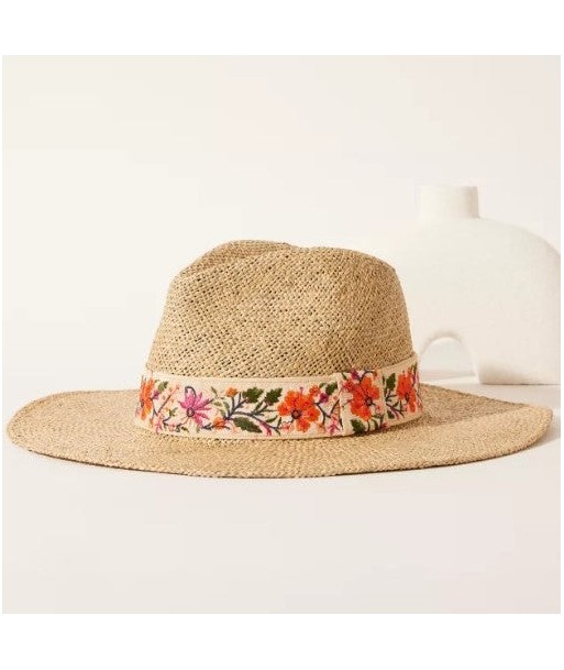 SOMBRERO FLEURS ORANGE M pas cher 