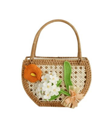 Sac à Main Femme Ajouré Avec Fleurs - Florélla pas chere