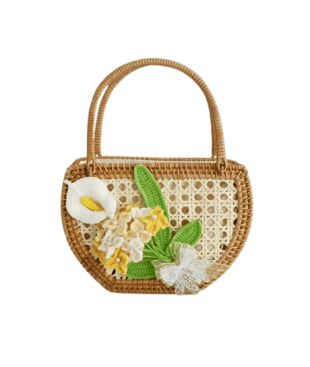 Sac à Main Femme Ajouré Avec Fleurs - Florélla pas chere