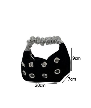 Sac A Main Femme Noir Avec Strass - Glam'Noir plus qu'un jeu 