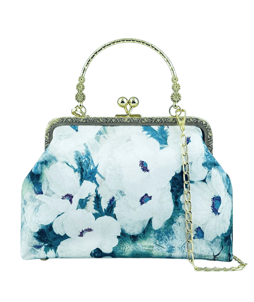 Sac à Bandoulière Motif Fleur Bleu Femme - FlowBlue la chaussure