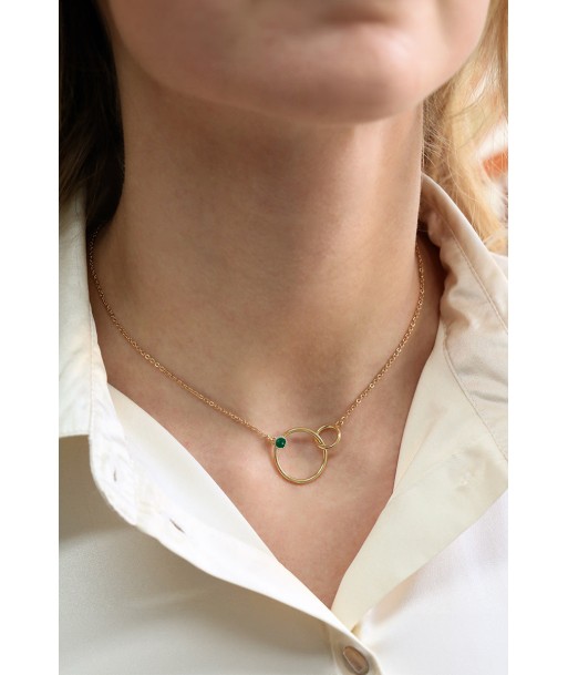 Collier 2 anneaux SATURNE pour bénéficier 